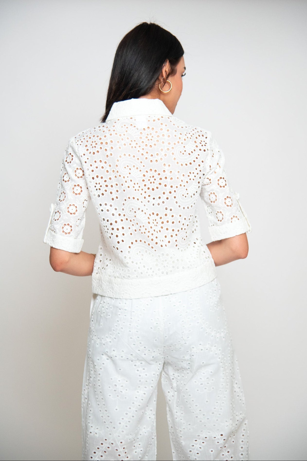 CHEMISE BRODERIE ANGLAISE AJOURÉE