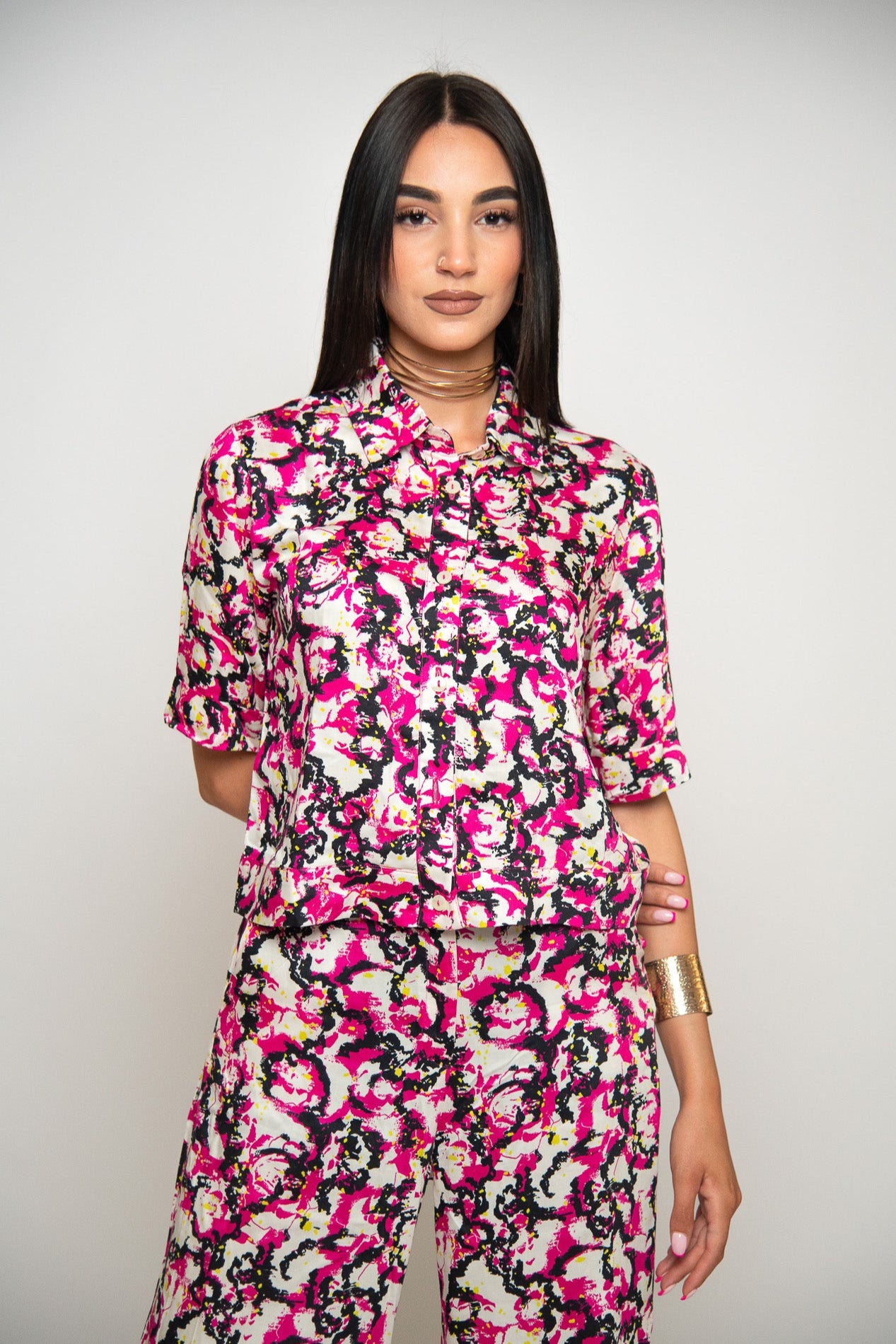 CHEMISE COURTE IMPRIMÉE