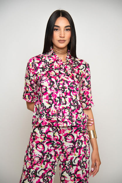 CHEMISE COURTE IMPRIMÉE
