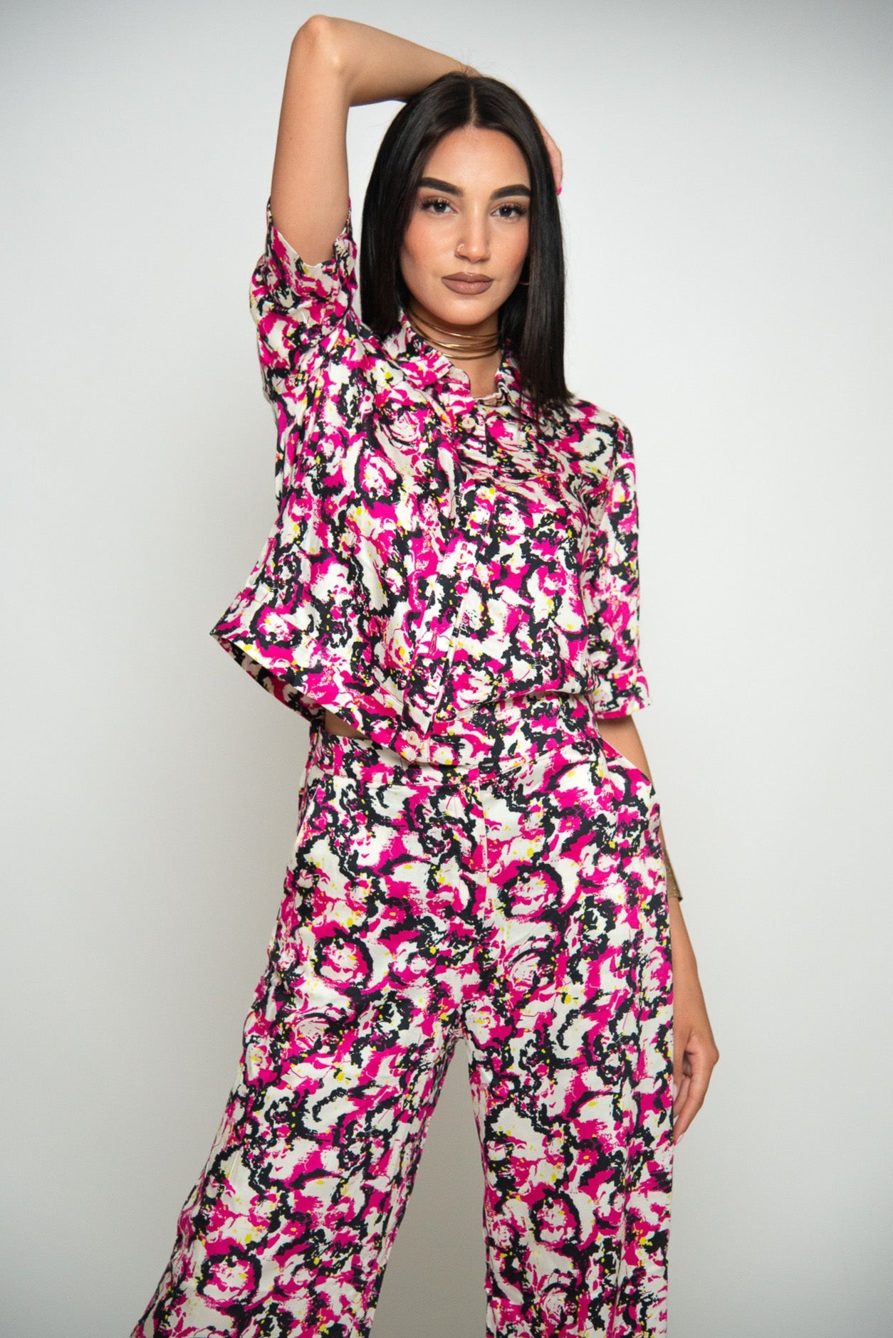 CHEMISE COURTE IMPRIMÉE