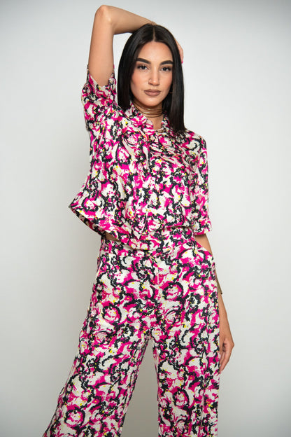 CHEMISE COURTE IMPRIMÉE