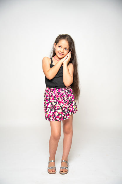 JUPE SHORT À MOTIFS