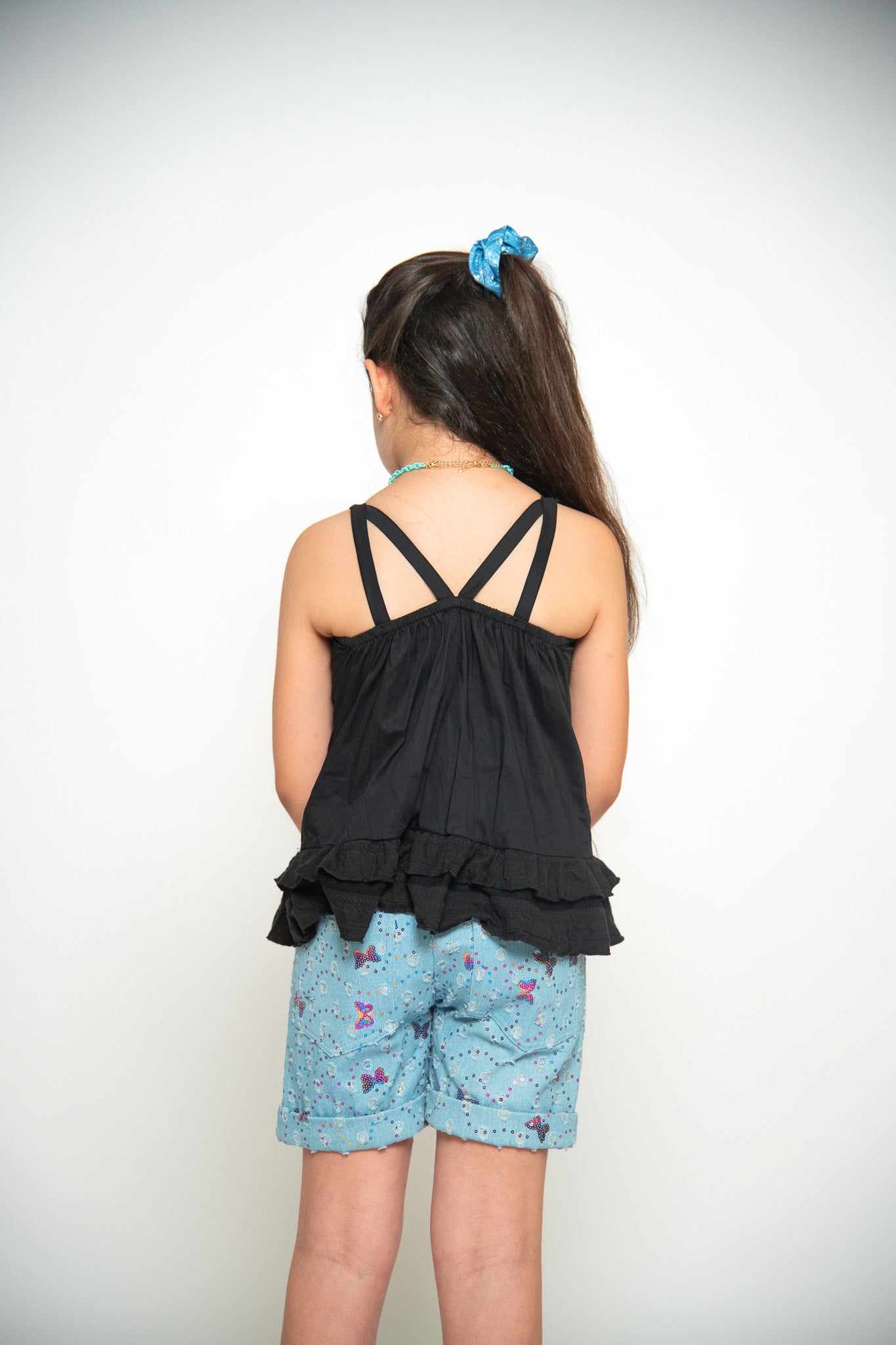 SHORT EN JEAN AVEC BRODERIE