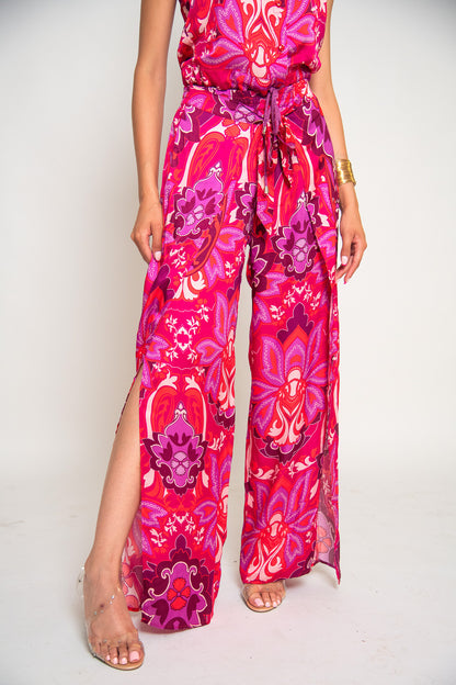 PANTALON LARGE AVEC FENTES SUR LES CÔTÉS