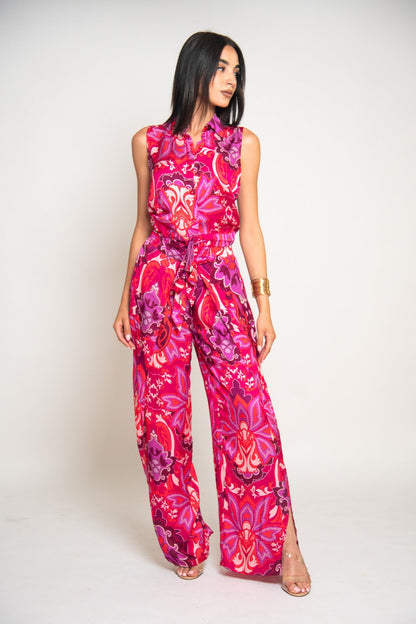 PANTALON LARGE AVEC FENTES SUR LES CÔTÉS