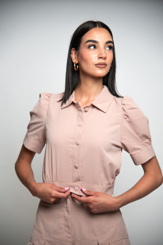 VESTE COURTE EN CRÊPE